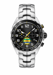 Men's Sport Chronograph Watch with Black and Yellow Dial