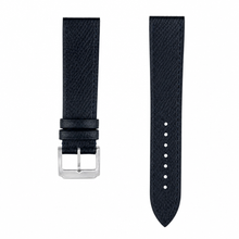 Schwarzes Lederarmband für Uhren 20 mm