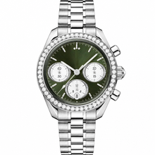 Chronograph Watch Silver Stainless Steel 38mm