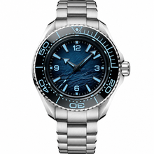 Dive Style Stainless Steel Watch with Blue Dial 46mm