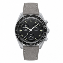Watch with Gray Suede Strap