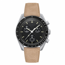 Watch with Beige Suede Strap