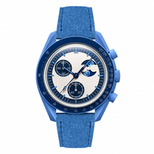Blue Watch with Suede Strap