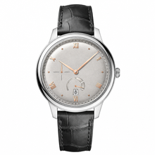 Dress Watch Silver Dial 41mm with Grey Leather Strap
